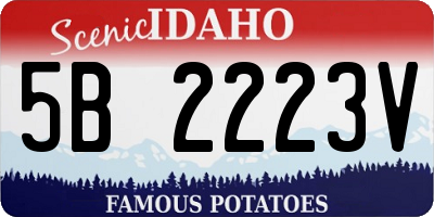 ID license plate 5B2223V