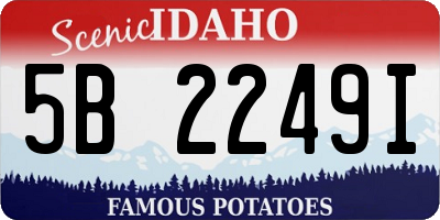ID license plate 5B2249I