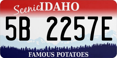 ID license plate 5B2257E
