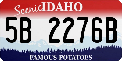 ID license plate 5B2276B
