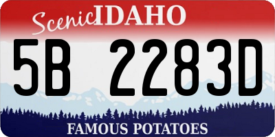 ID license plate 5B2283D