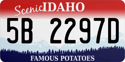 ID license plate 5B2297D