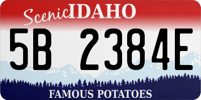 ID license plate 5B2384E
