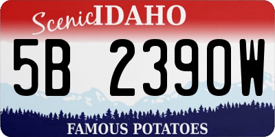 ID license plate 5B2390W