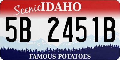ID license plate 5B2451B