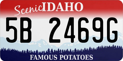 ID license plate 5B2469G