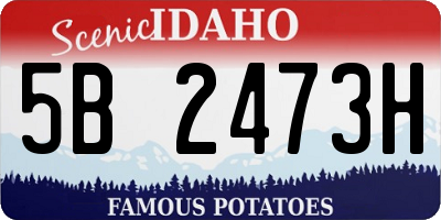 ID license plate 5B2473H