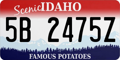 ID license plate 5B2475Z