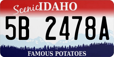 ID license plate 5B2478A