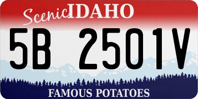 ID license plate 5B2501V