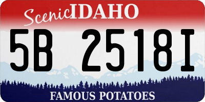 ID license plate 5B2518I