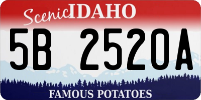 ID license plate 5B2520A