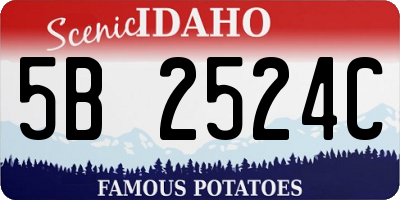 ID license plate 5B2524C