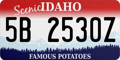 ID license plate 5B2530Z