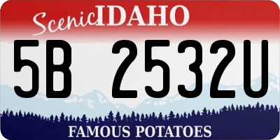 ID license plate 5B2532U