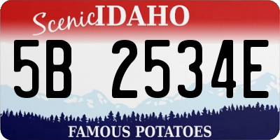 ID license plate 5B2534E