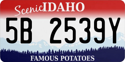 ID license plate 5B2539Y