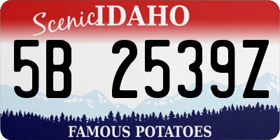 ID license plate 5B2539Z