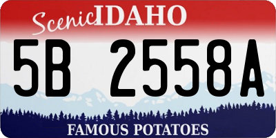 ID license plate 5B2558A