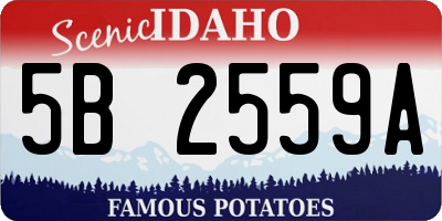 ID license plate 5B2559A