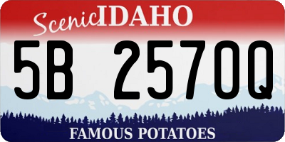 ID license plate 5B2570Q