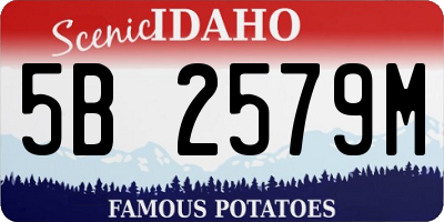 ID license plate 5B2579M