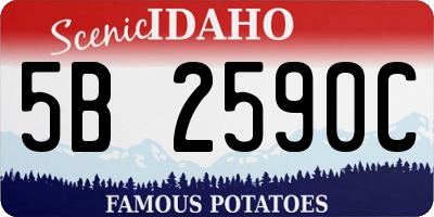 ID license plate 5B2590C