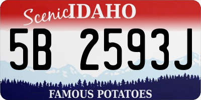 ID license plate 5B2593J
