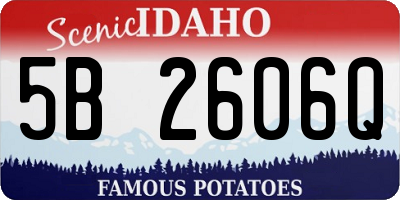 ID license plate 5B2606Q