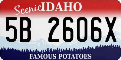 ID license plate 5B2606X