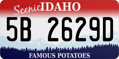 ID license plate 5B2629D
