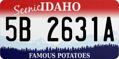 ID license plate 5B2631A