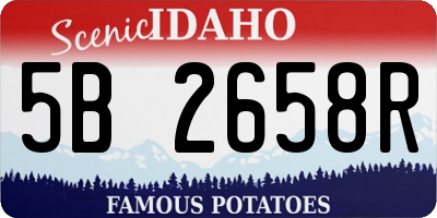 ID license plate 5B2658R