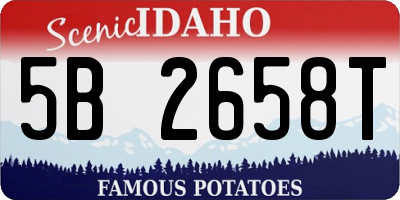 ID license plate 5B2658T