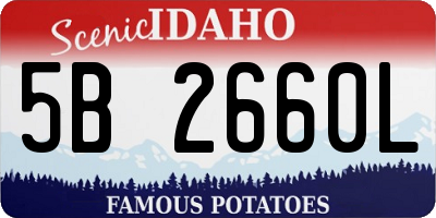 ID license plate 5B2660L