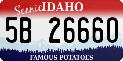ID license plate 5B2666O