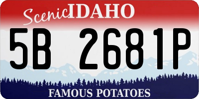 ID license plate 5B2681P