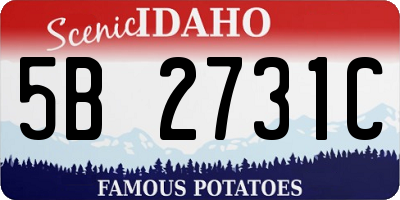 ID license plate 5B2731C