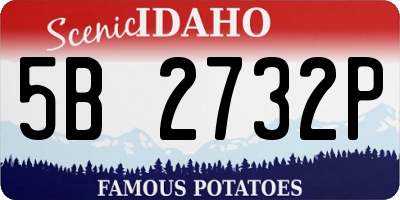 ID license plate 5B2732P