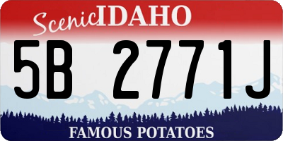 ID license plate 5B2771J