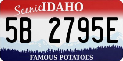 ID license plate 5B2795E