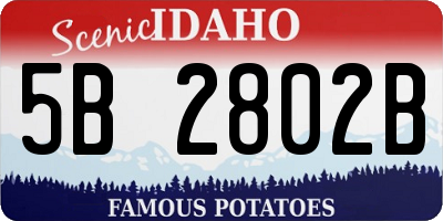 ID license plate 5B2802B