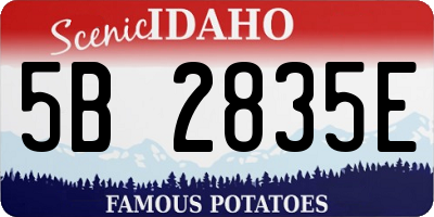 ID license plate 5B2835E