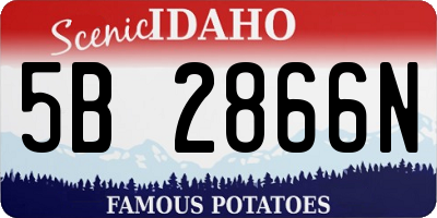 ID license plate 5B2866N