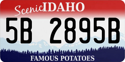 ID license plate 5B2895B