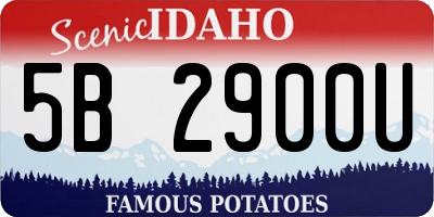 ID license plate 5B2900U