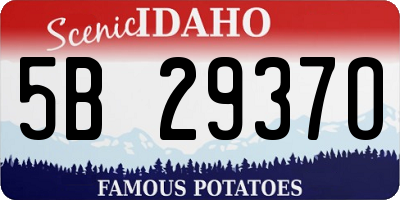 ID license plate 5B2937O