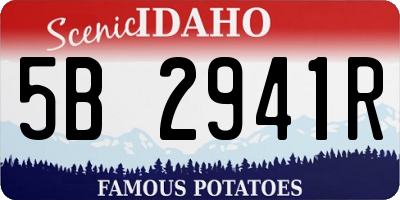 ID license plate 5B2941R