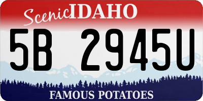 ID license plate 5B2945U