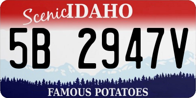 ID license plate 5B2947V